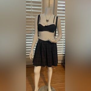 Hot Topic skirt with suspenders